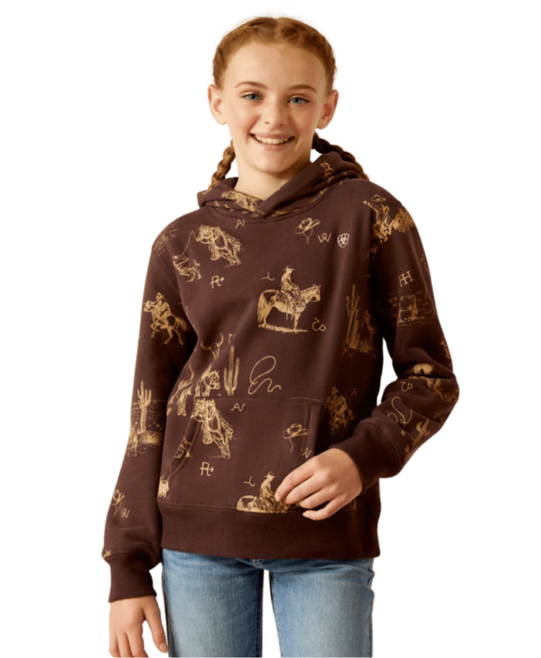 ARIAT GIRLS RANCH SCENE HOODIE