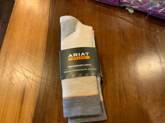 ARIAT TEK LIGHTWEIGHT MERINO WOOL CREW SOCK