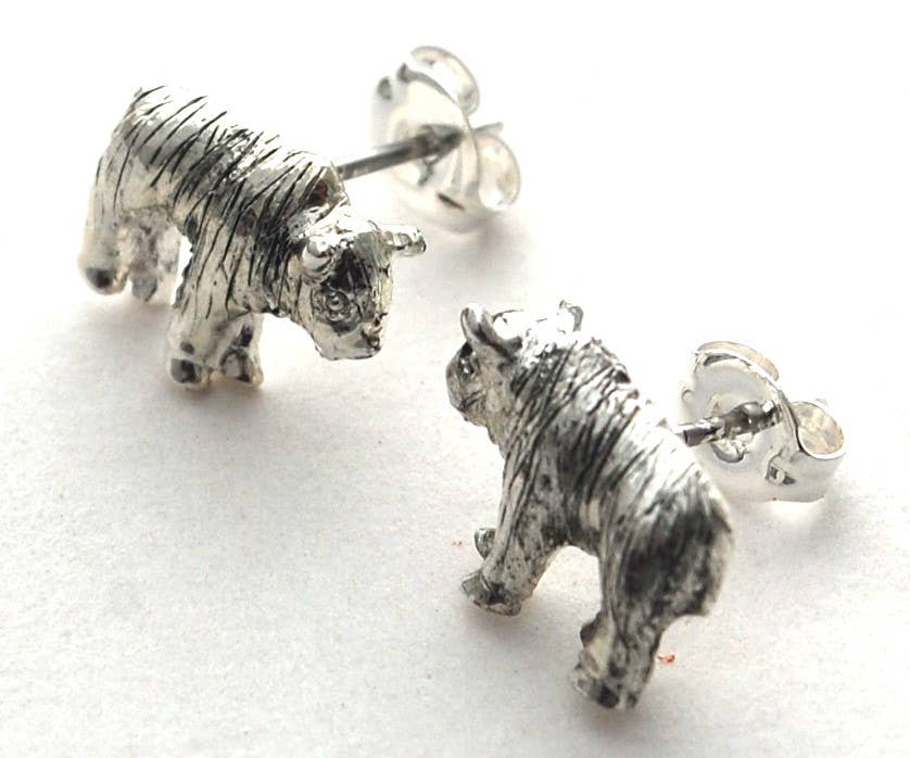 Semaki & Bird - Buffalo Stud Earrings - silver Natural History