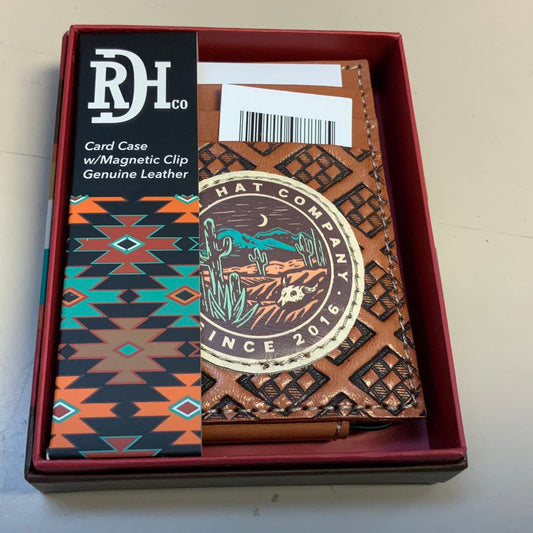 RED DIRT HAT CO CARD CASE W/ MAGNET CLIP DESERT SCENE LOGO PATCH