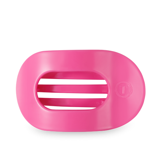 TELETIES - Paradise Pink Large Flat Round Hair Clip