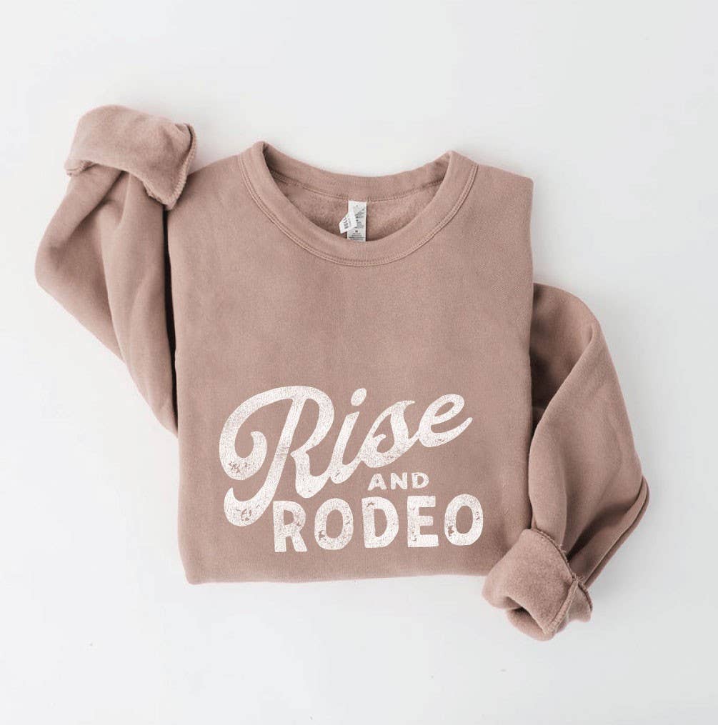 RISE AND RODEO Graphic Sweatshirt: XL / VINTAGE WHITE LONG SLEEVE