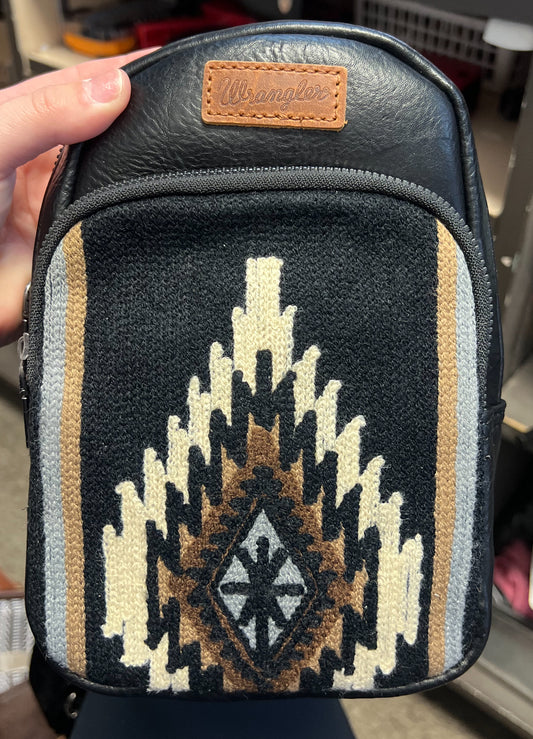 WRANGLER SOUTHWESTERN EMBROIDERED SLING BAG