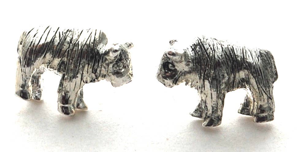 Semaki & Bird - Buffalo Stud Earrings - silver Natural History