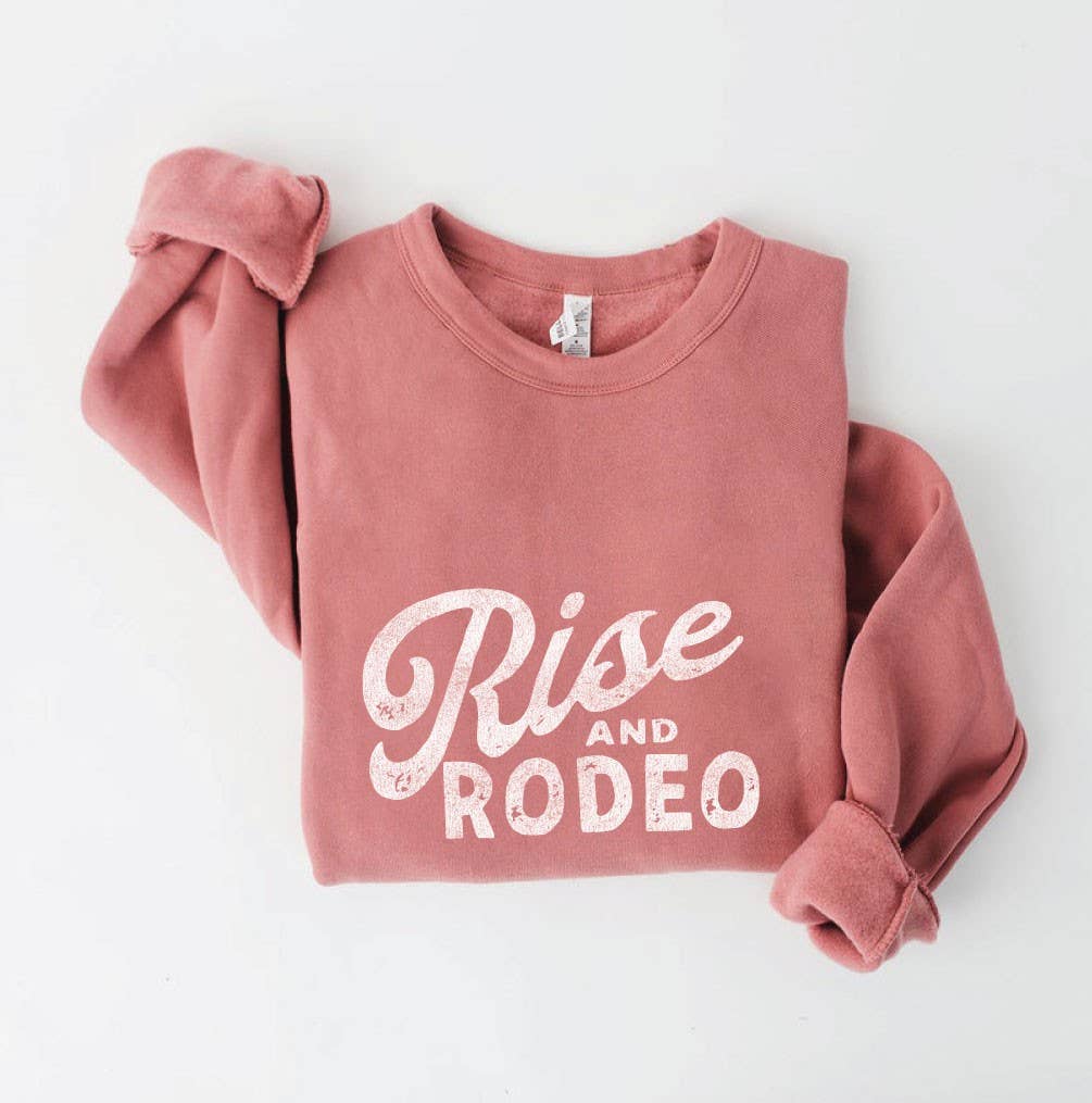 RISE AND RODEO Graphic Sweatshirt: XL / VINTAGE WHITE LONG SLEEVE