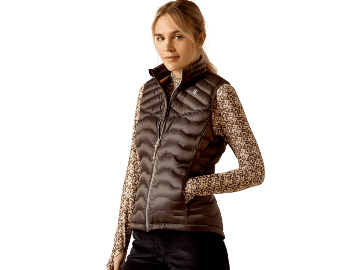 ARIAT WOMENS IDEAL DOWN VEST IN MOLE