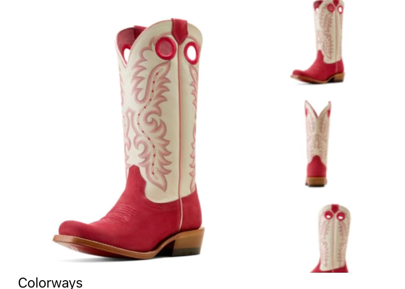 ARIAT WOMENS FUTURITY BOON DEEP AZALEA/BLANCO BOOT