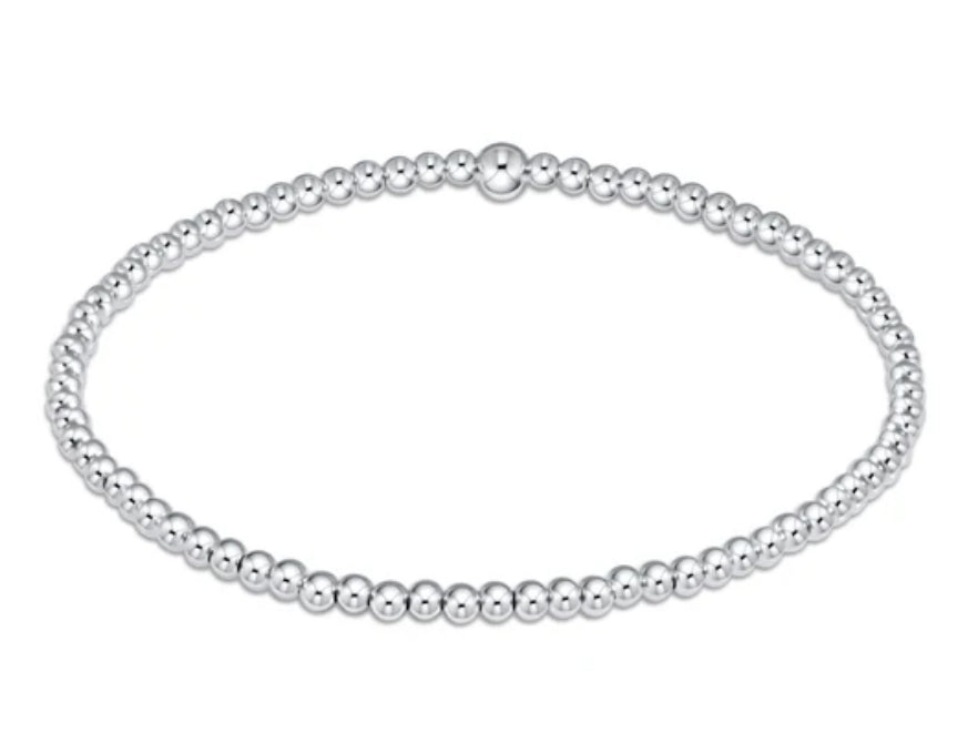 E NEWTON CLASSIC STERLING 2.5 MM BEAD BRACELET