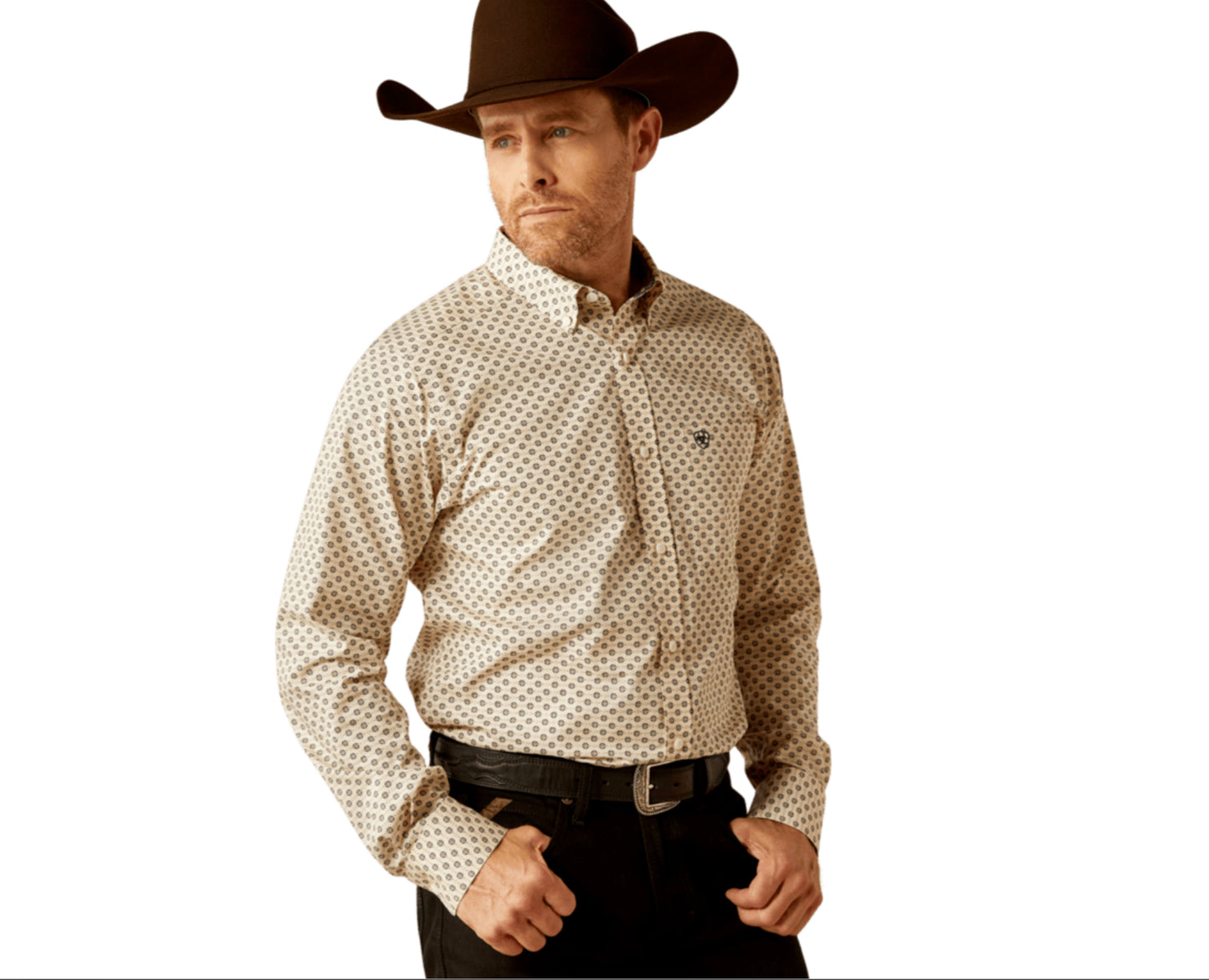 ARIAT MENS WRINKLE FREE FRASIER FITTED SHIRT