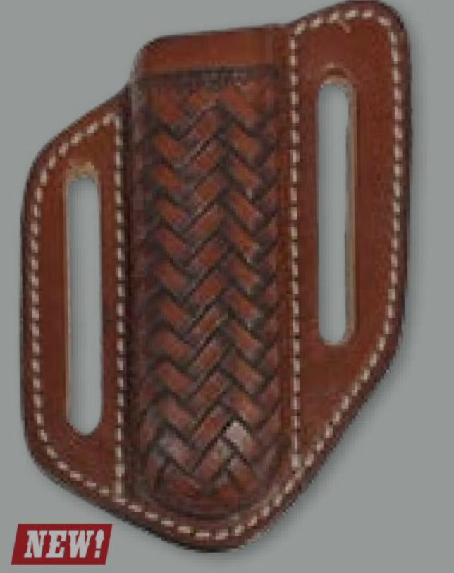 TWISTED X KNIFE SHEATH, CONTOURED, BASKETWEAVE