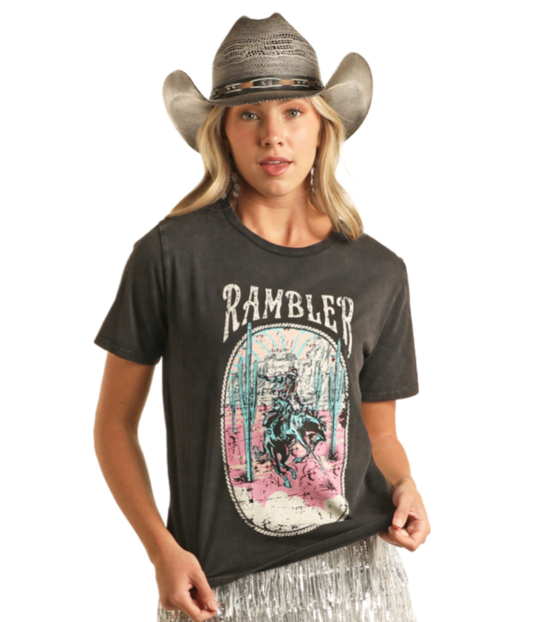 ROCK & ROLL DENIM RAMBLER GRAPHIC TEE