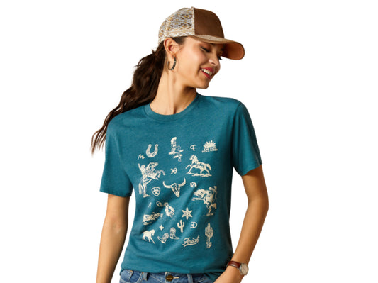 ARIAT WOMENS SKETCH PAD TSHIRT