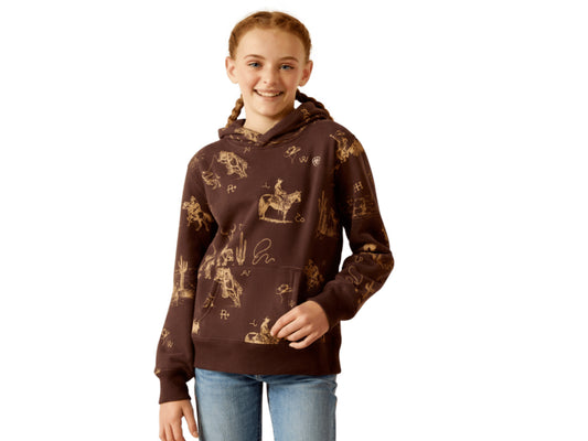 ARIAT GIRLS RANCH SCENE HOODIE