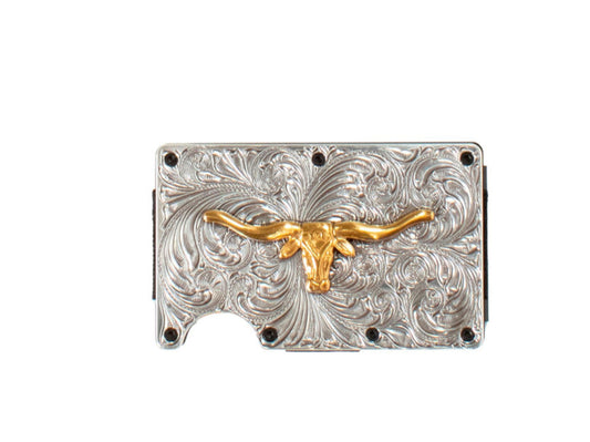 3D UTILITY WALLET GOLD LONGHORN