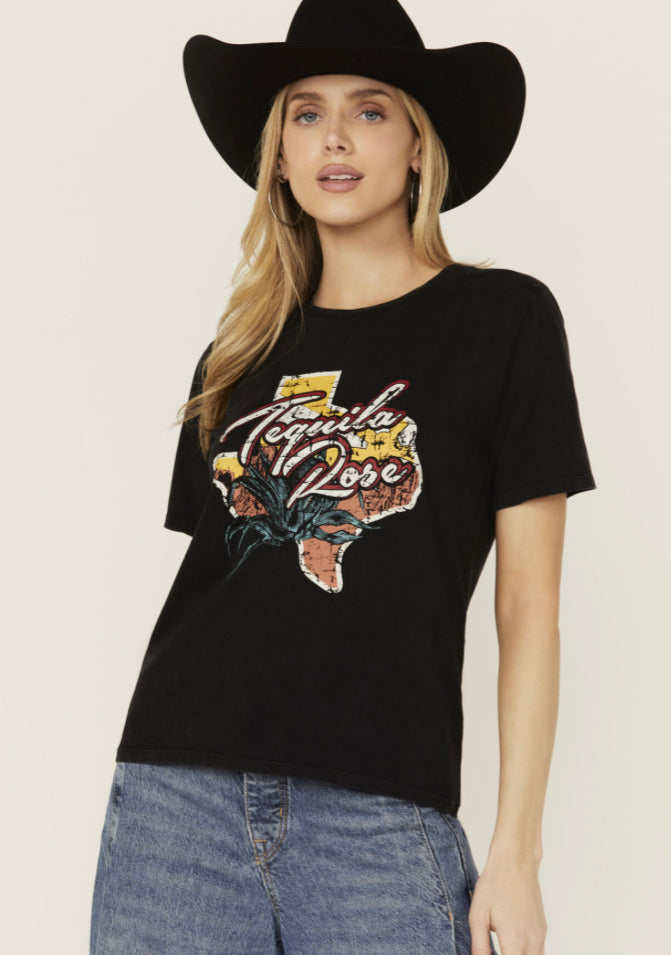 ROCK AND ROLL DENIM WOMENS TEQUILA ROSE GRAPHIC TEE