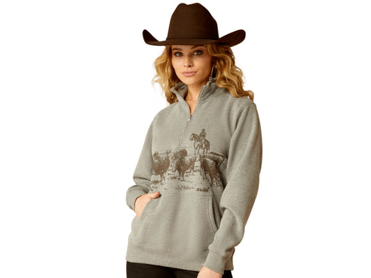 ARIAT WOMENS 1/2 ZIP SWEATSHIRT