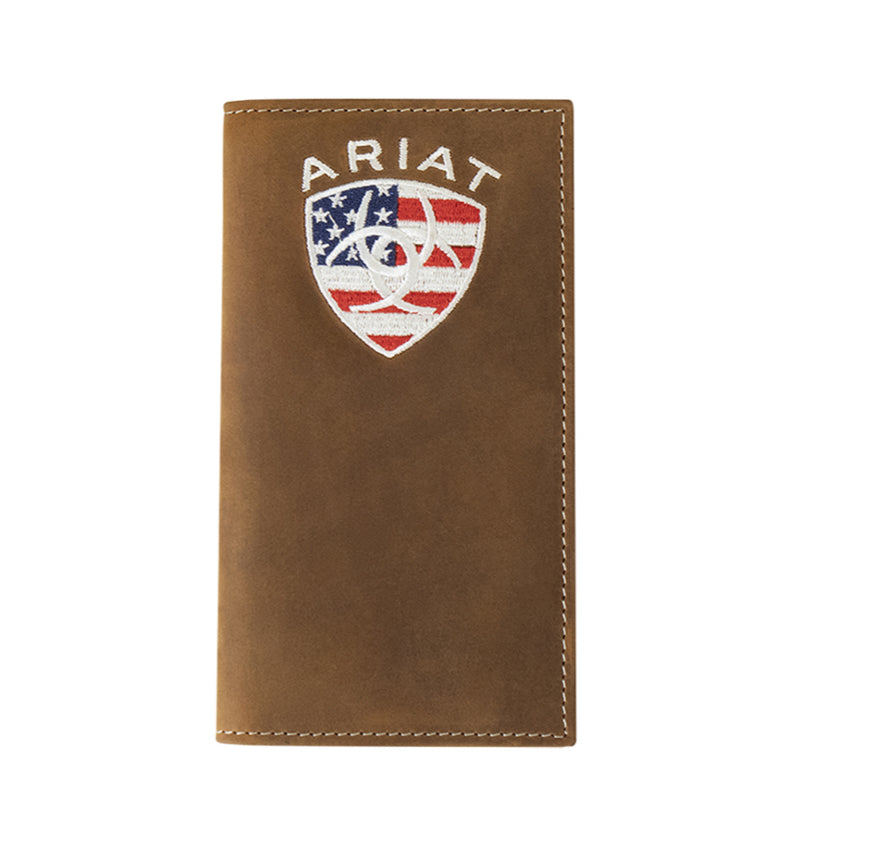 ARIAT AMERICAN FLAG LOGO RODEO WALLET