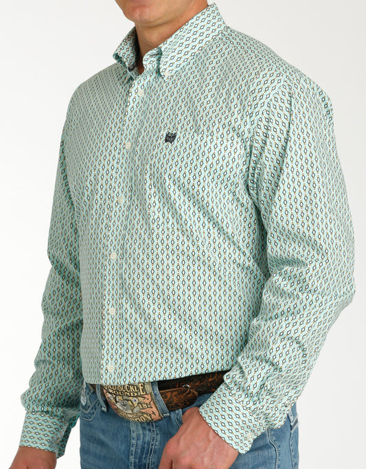 CINCH MENS LONG SLEEVE PRINT BUTTON UP SHIRT