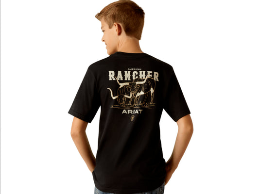 ARIAT BOYS AMERICAN RANCHER SHORT SLEEVE TSHIRT