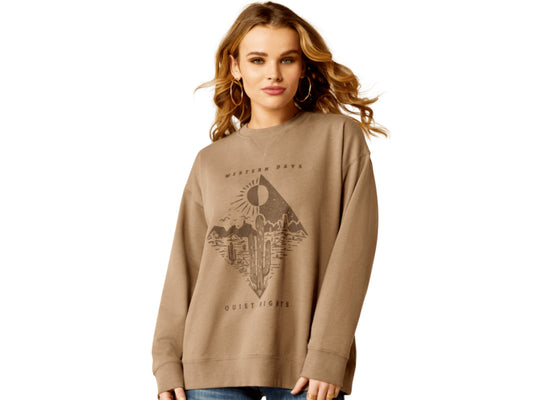 ARIAT WOMENS WESTERN DAYS OVERSIZED SWEATSHIRT