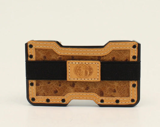 3D SMART WALLET IN OSTRICH PRINT