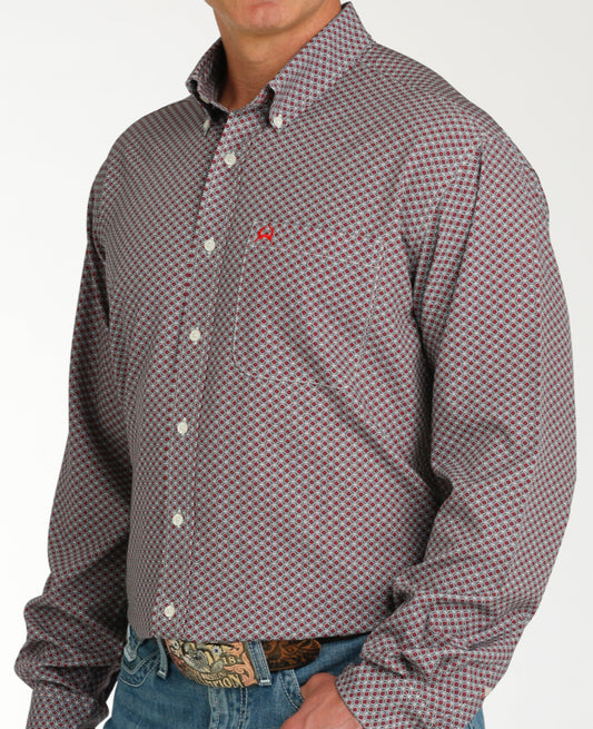 CINCH MENS LONG SLEEVE PRINT ARENAFLEX BUTTON UP