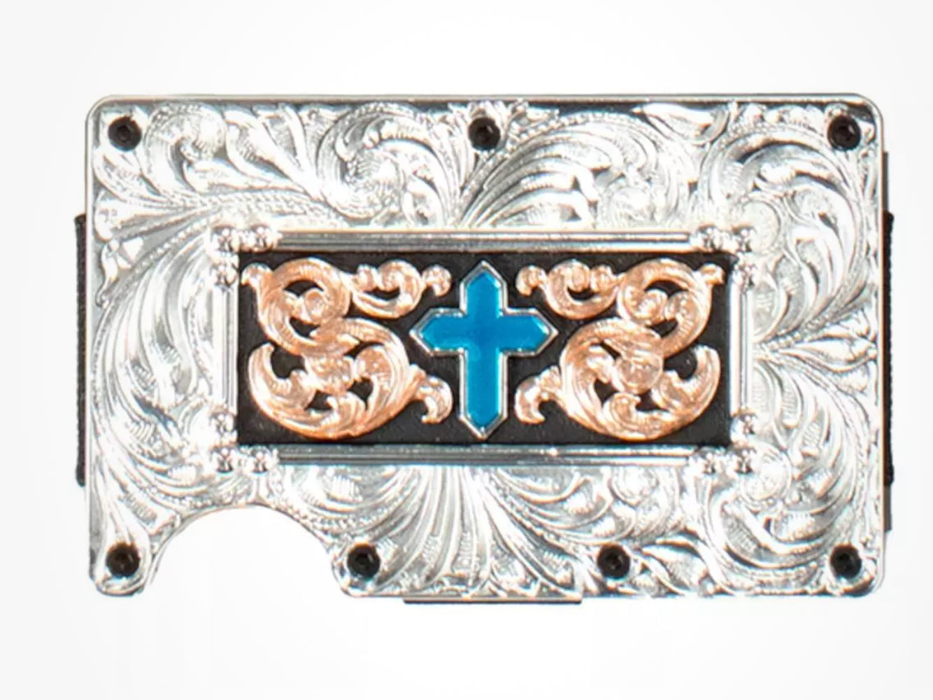 3D UTILITY WALLET IN TURQUOISE WITH CROSS