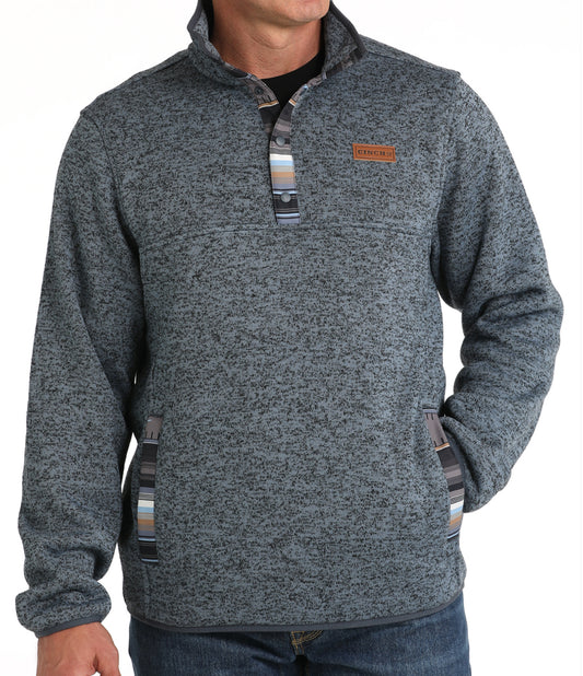 CINCH MENS PULLOVER BUTTON UP SWEATER