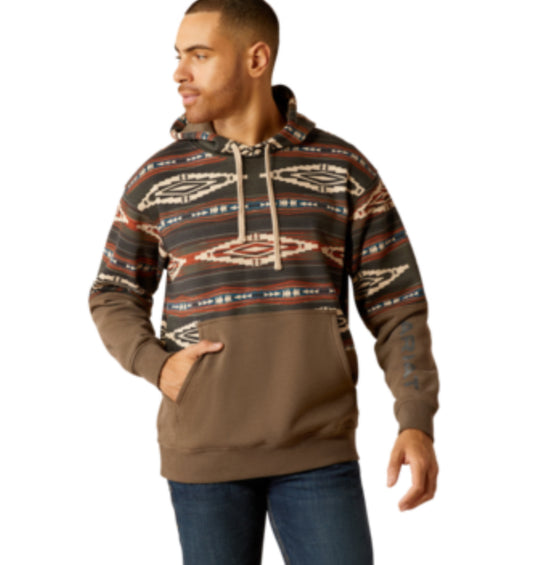 ARIAT MENS COLOR BLOCK HOODIE