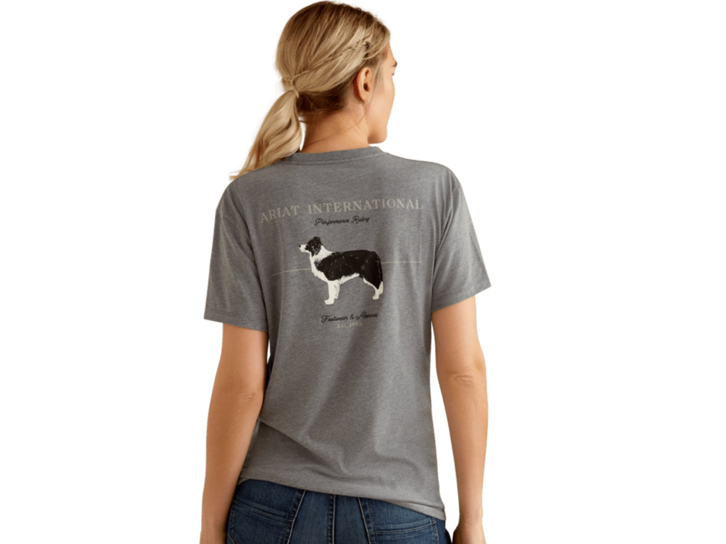 ARIAT WOMENS BOYFRIEND PAW BADGE TSHIRT