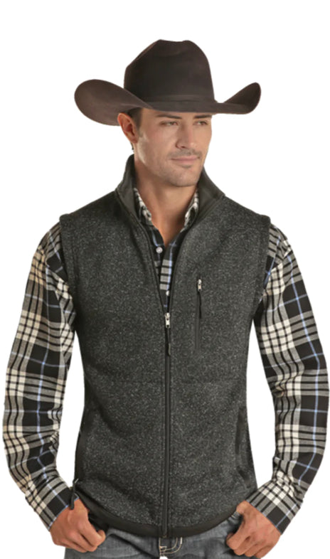 ROCK&ROLL DENIM MENS KNIT MELANGE VEST