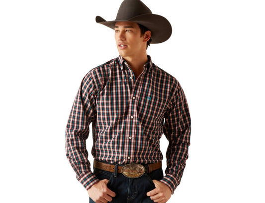 ARIAT MENS WRINKLE FREE GATLIN FITTED LONG SLEEVE SHIRT