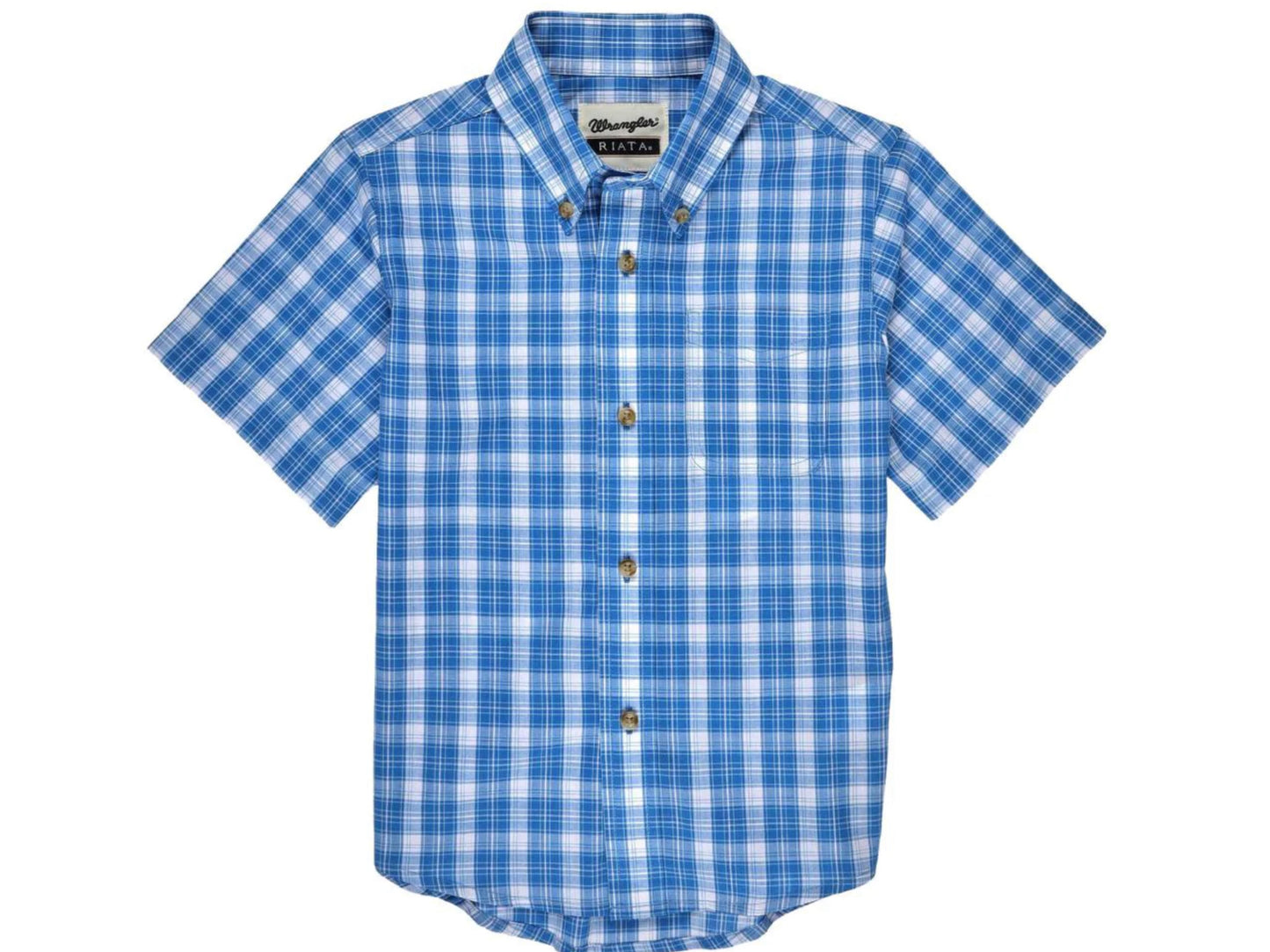 WRANGLER BOYS RIATA SHORT SLEEVE PLAID IN ASSORTED COLORS