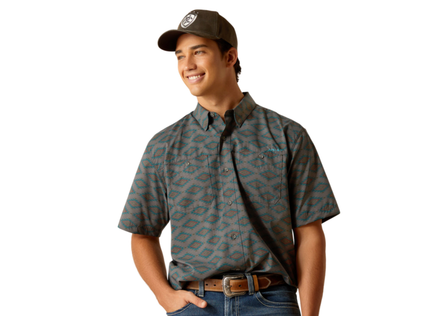 ARIAT MENS 360 AIRFLOW SHORT SLEEVE SHIRT