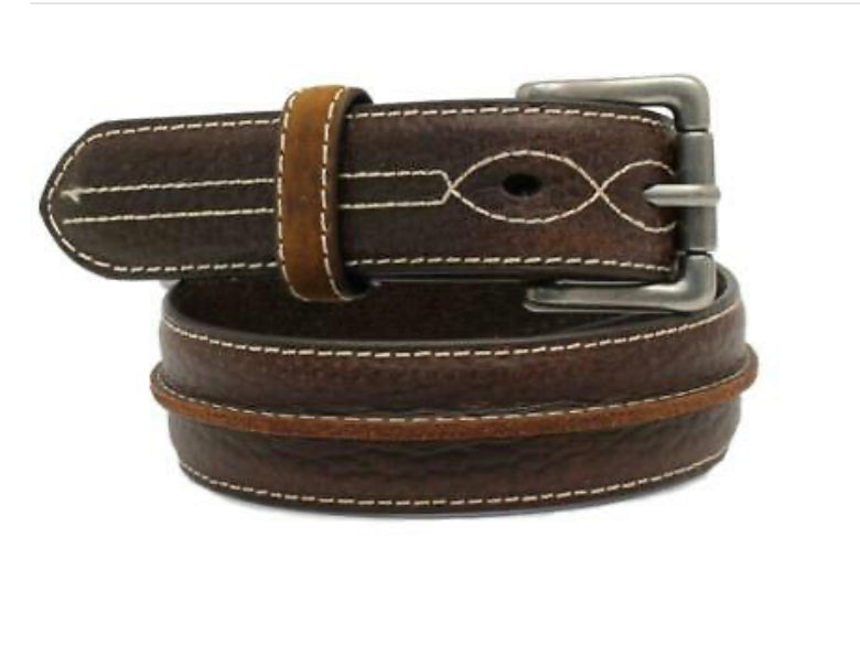 M&F CENTER BUMP BOYS BROWN WESTERN BELT