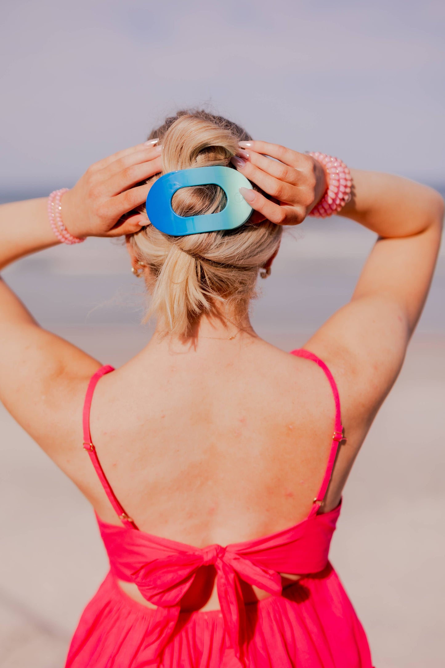 TELETIES - Poolside Large Flat Round Hair Clip