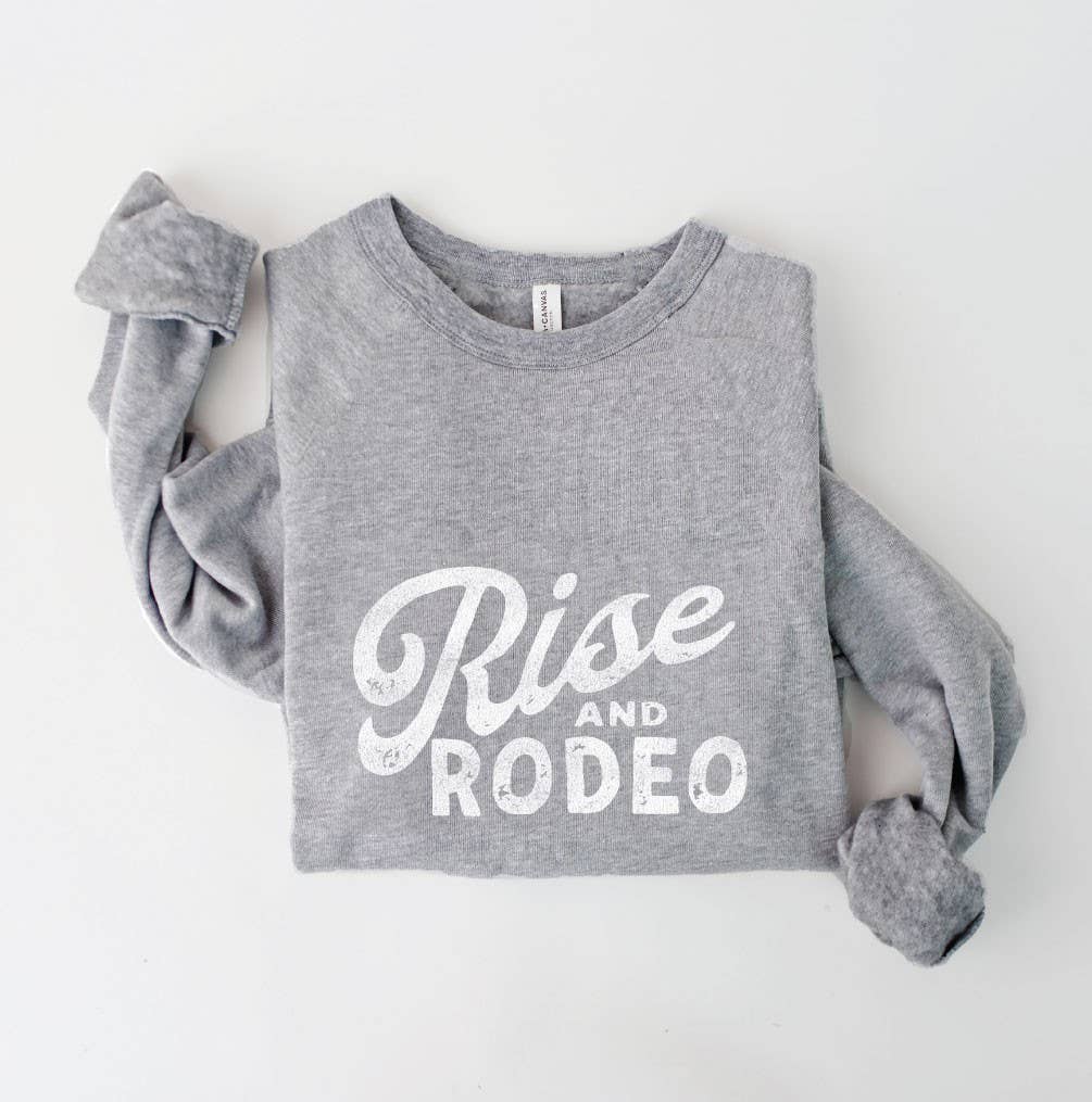 RISE AND RODEO Graphic Sweatshirt: XL / VINTAGE WHITE LONG SLEEVE