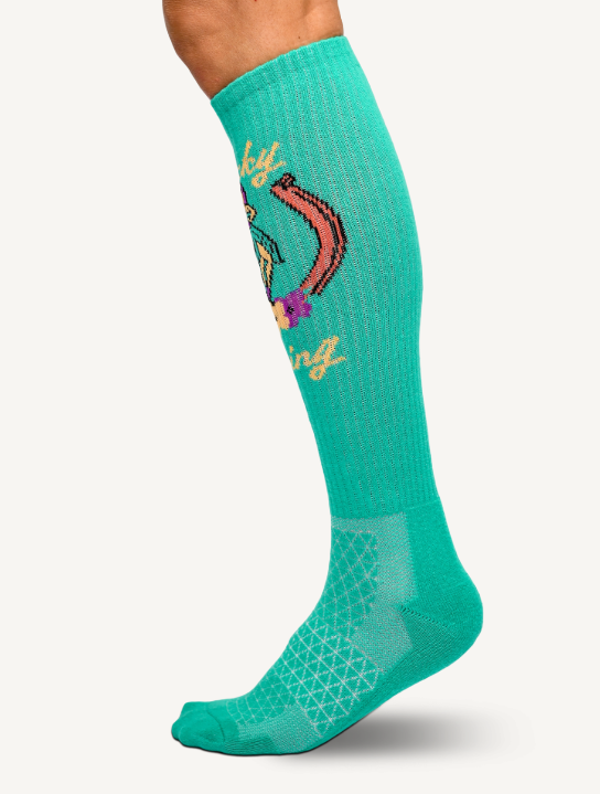 Lucky Chuck - Lucky Living Island Cowgirl Turquiose Performance Socks