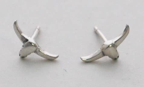 Semaki & Bird - Longhorn Stud Earrings - sterling silver Natural History