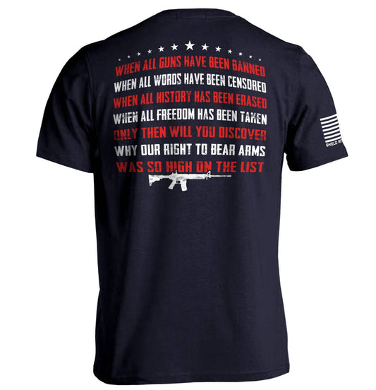 Shield Republic LLC - When All The Guns Have Been Banned: Tee / Navy