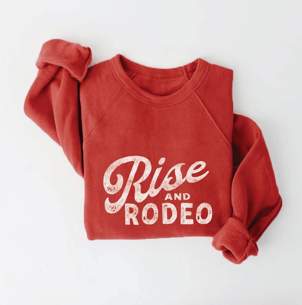 RISE AND RODEO Graphic Sweatshirt: XL / VINTAGE WHITE LONG SLEEVE