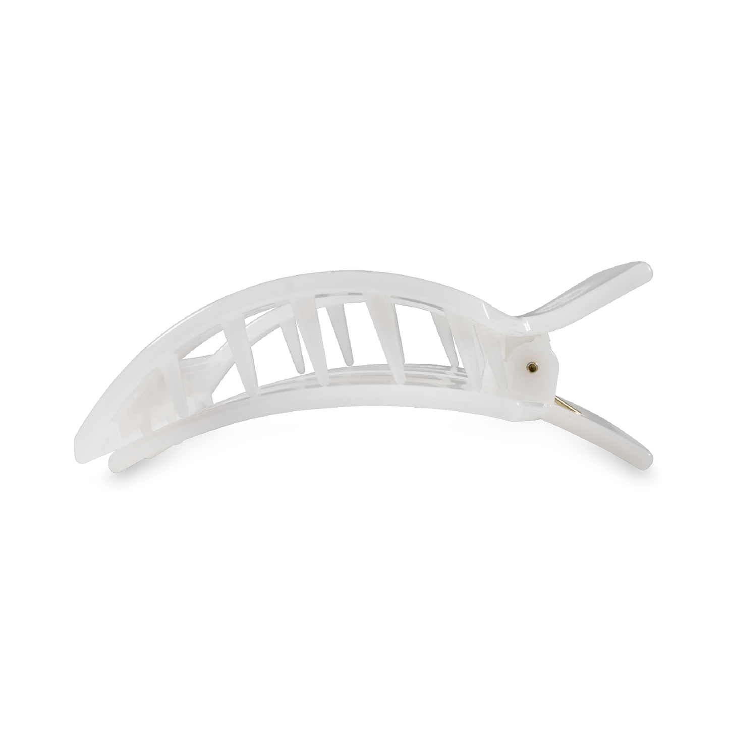 TELETIES - Coconut White Medium Flat Square Clip