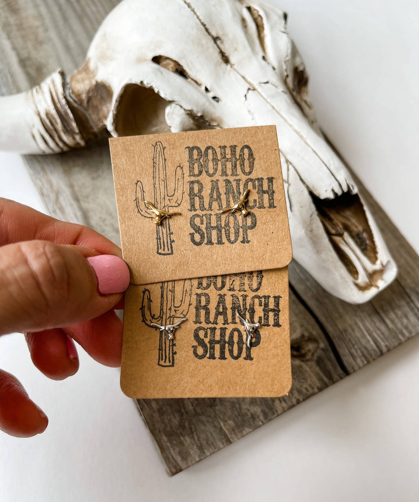 Boho Ranch Shop - Tiny Longhorn Earrings