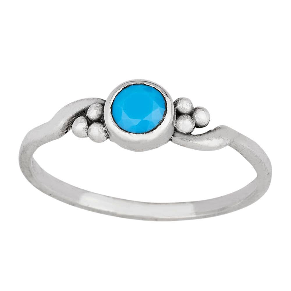 Tiger Mountain Jewelry - Sweet December Turquoise Sterling Silver Birthstone Ring