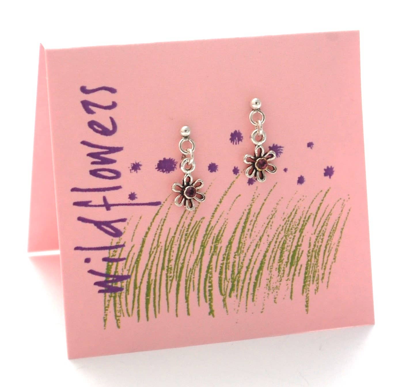 Semaki & Bird - Wildflower Dangle Earring - amethyst