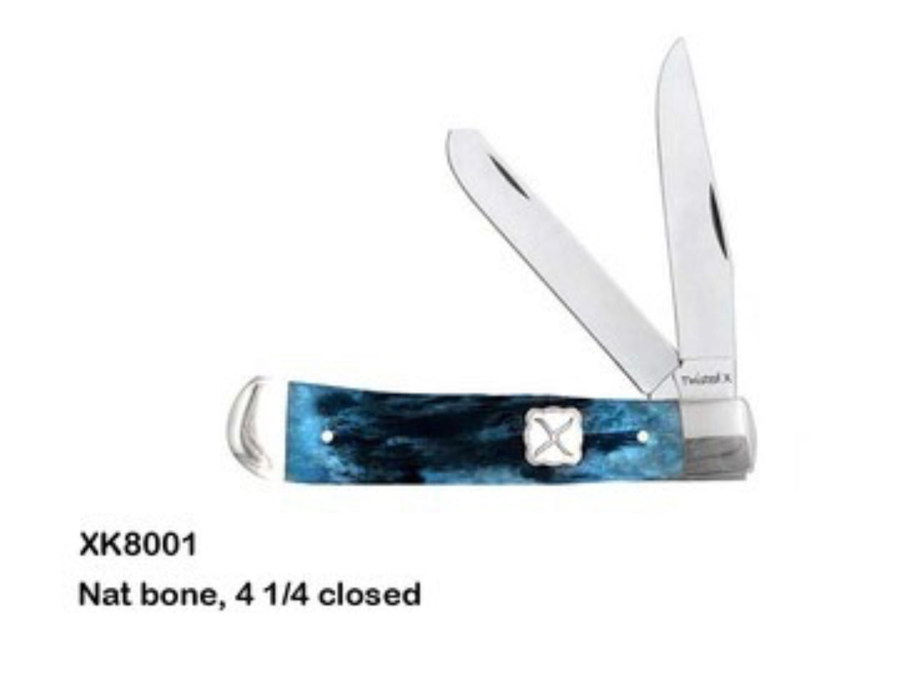 TWISTED X NATURAL BONE BLUE HANDLE XK8001